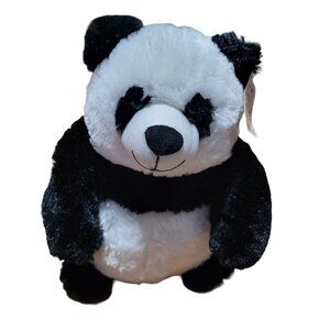 Fiesta Panda Bear 11 inch Plush Green Eyes Black White Stuffed Animal Toy